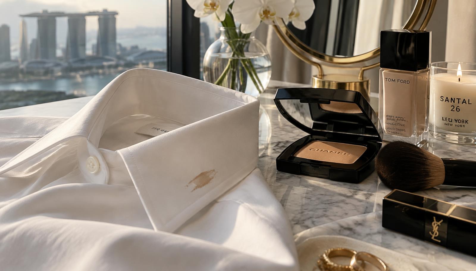 How to Remove Makeup, Foundation and Sunscreen Stains from Collars and White Tops