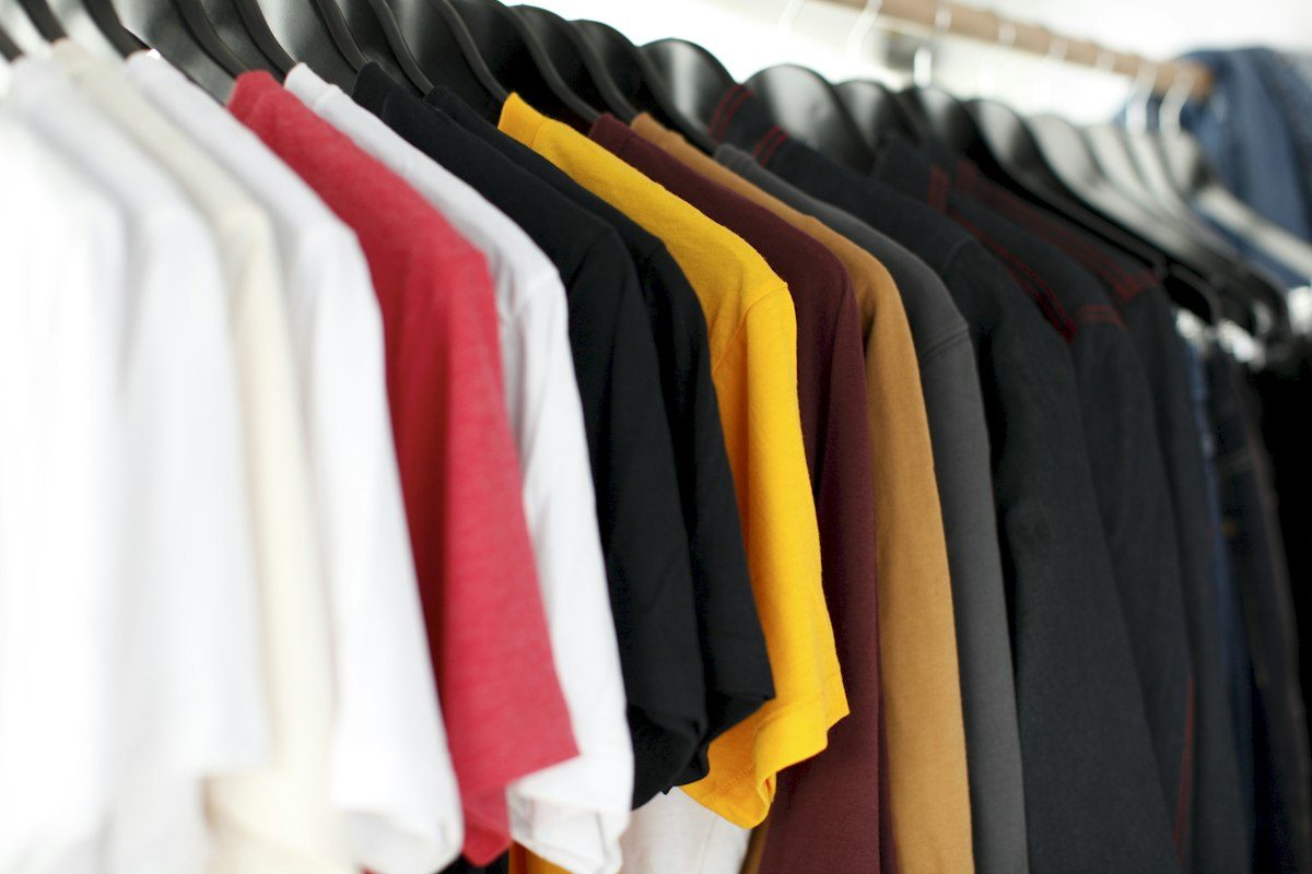 Premium knitwear and delicate garments stored carefully in a wardrobe